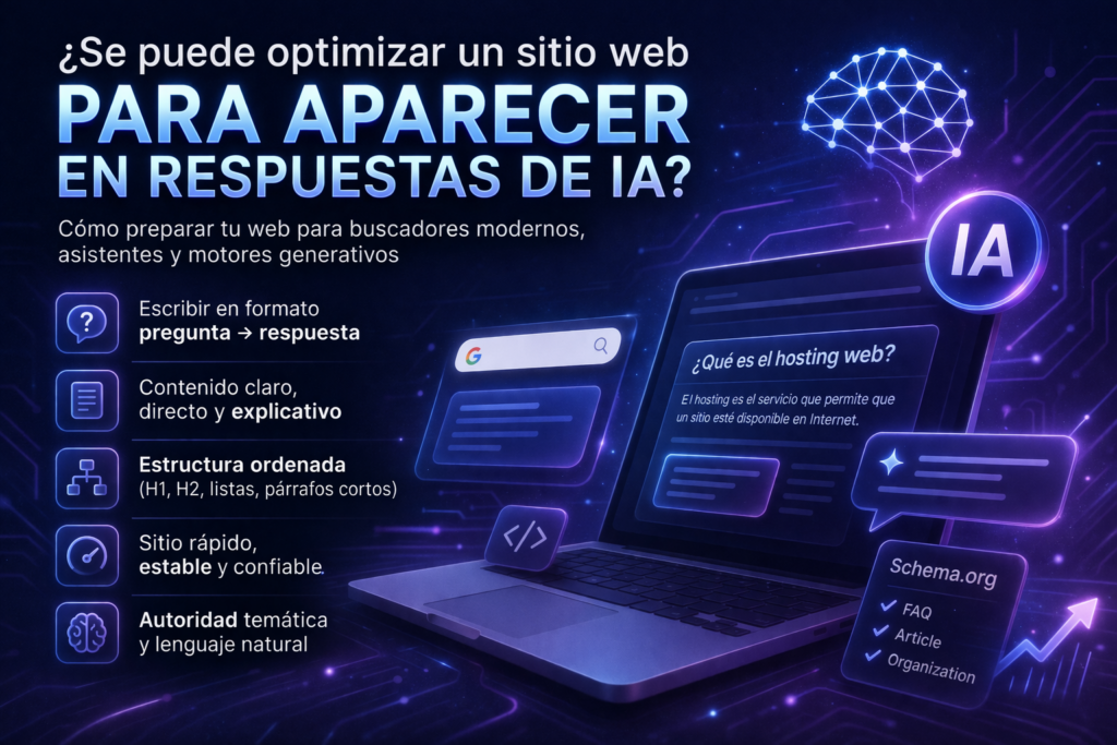 Cómo preparar tu web para buscadores modernos y motores generativos (SEO para IA / GEO)